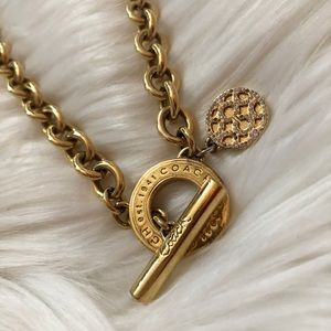 Coach Gold Chain Choker Necklace